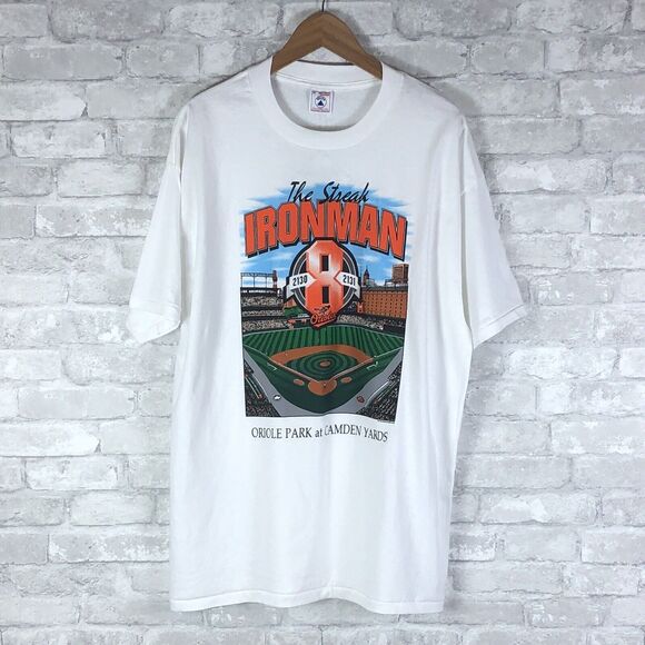 Deadstock Vtg 1995 Camden Yards The Streak XL T-Shirt Cal Ripken Orioles NWT - Picture 1 of 11
